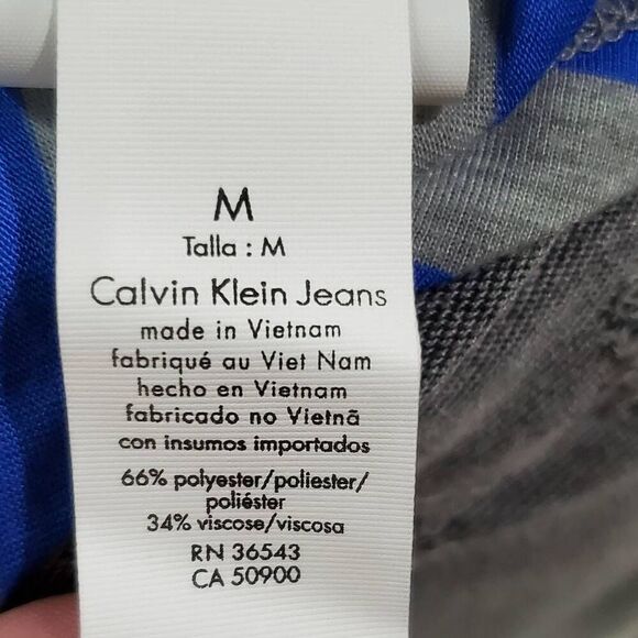 Calvin Klein Medium Blue Stripe Top, NWT - Picture 6 of 7